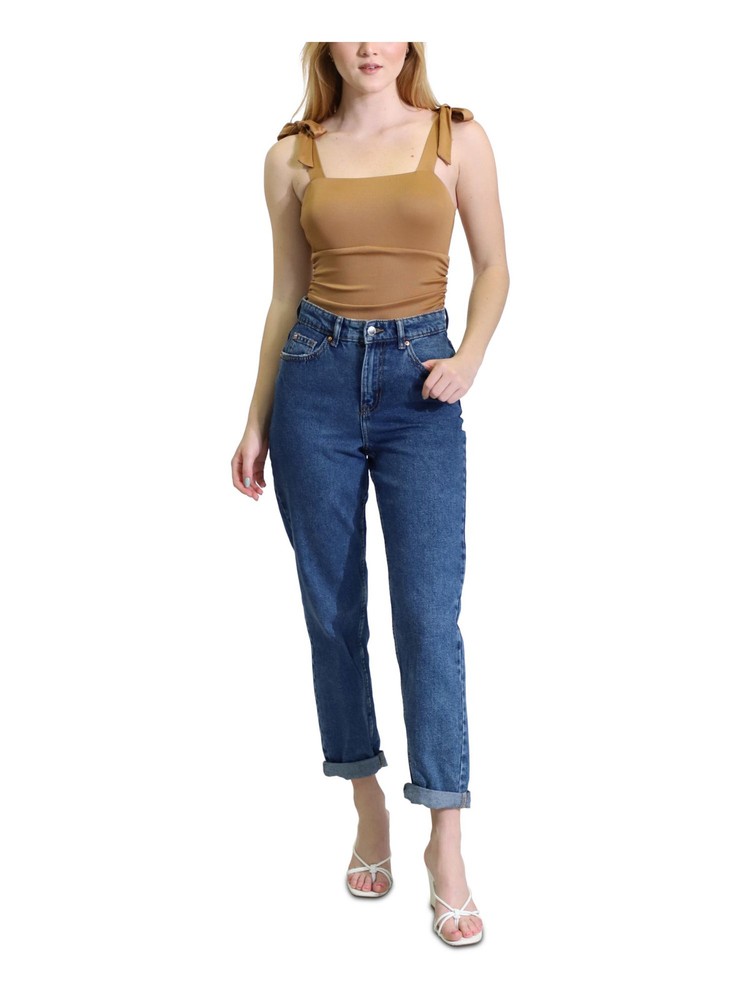 KIT + SKY Mujer Marrón Corbata Cierre a Presión Sin Mangas Body Traje Top M