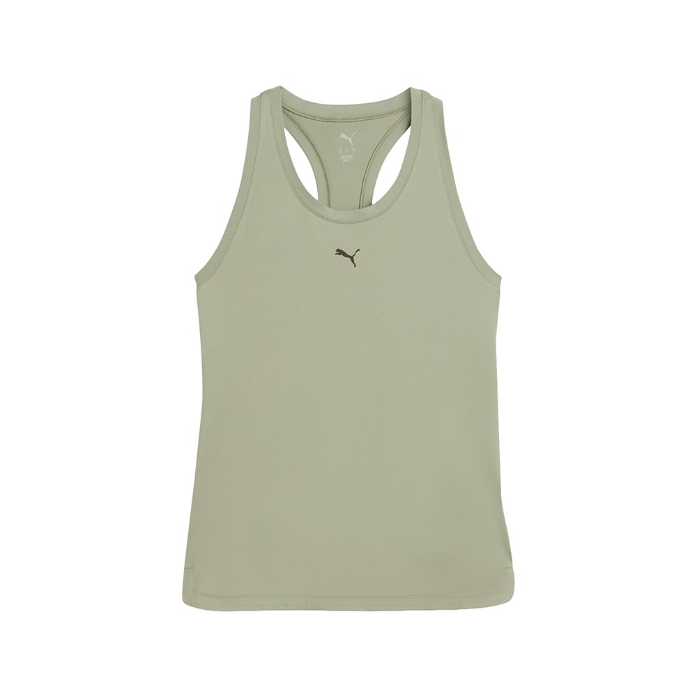 PUMA Cloudspun Racerback Crew Neck Athletic Tank Top Womens Green Casual  Athlet