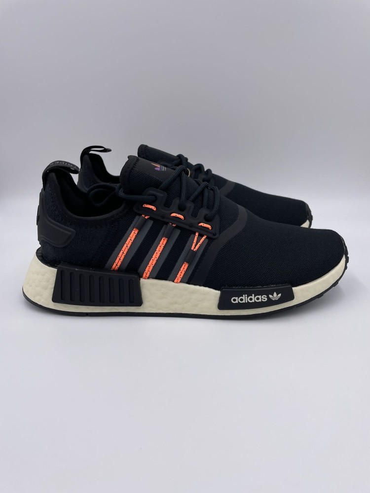 adidas NMD R1 Core Black Knit Boost Running Sneakers Mens FZ6056 New