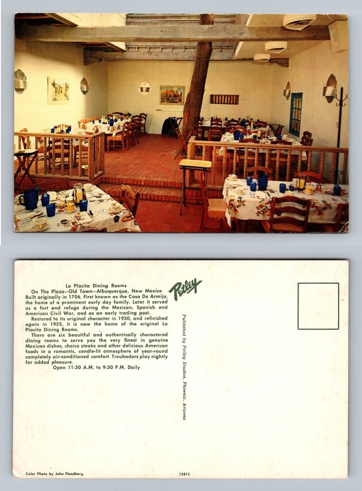 Albuquerque, NM-New Mexico, La Placita Dining Rooms Interior PC Vintage Postcard