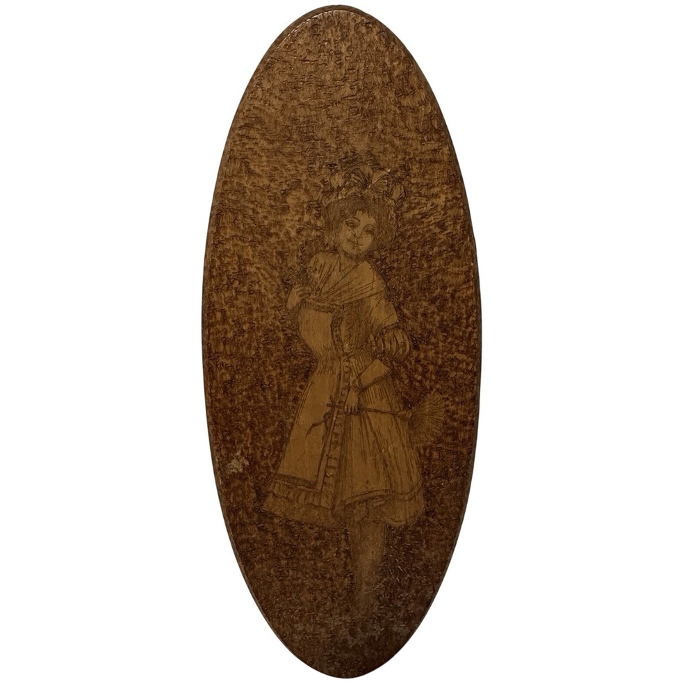 Vintage Flemish Art Carved Wooden Wall Plaque