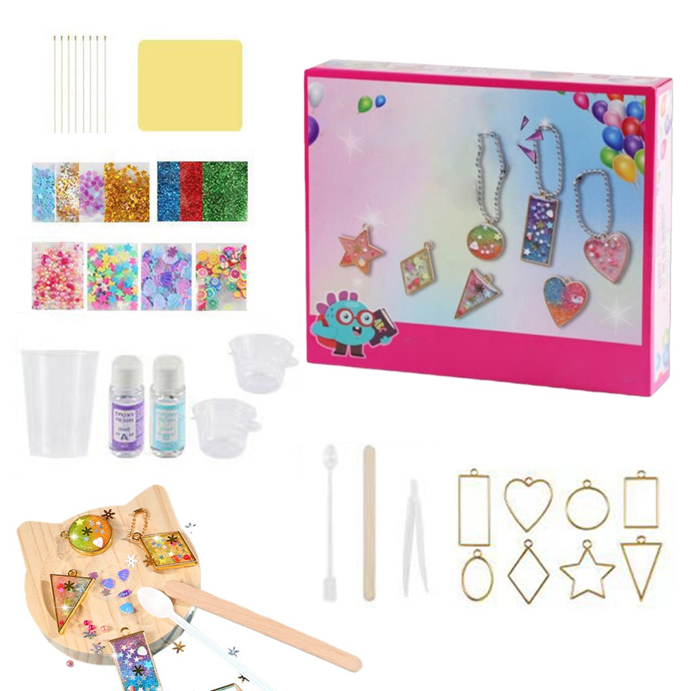 Resin Pendant Molding Kit Children Molding Resin Ornament Crafting Kit for Child