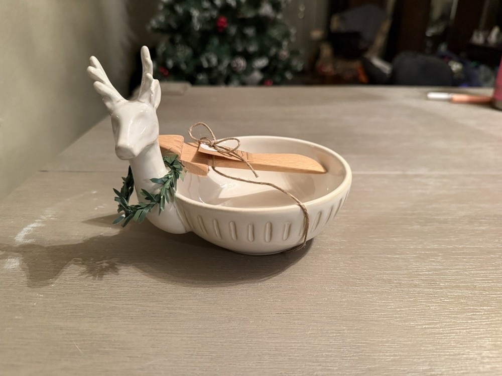 Mud Pie Reindeer Tid Bit Dish. Brand New
