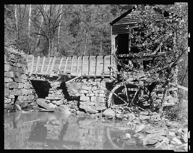 Photo:Crabtree Creek Wake County NC 1938 Page Mill Waterwheel Stone Mill