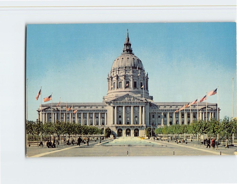 Postcard City Hall & Civic Center San Francisco California USA