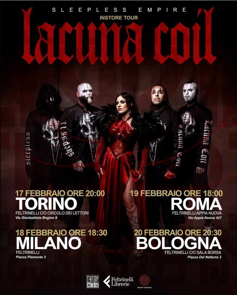 Lacuna Coil Sleepless Empire 2025 Tour Poster Fan Gift