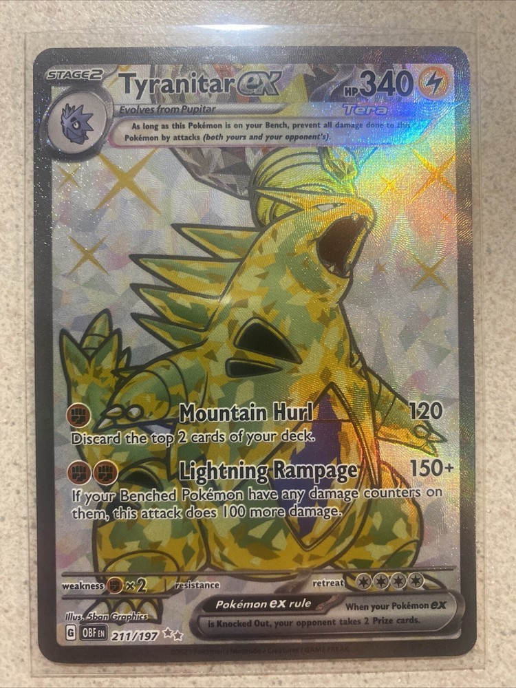 Tyranitar ex 211/197 Holo - Obsidian Flames Pokemon Card SV03