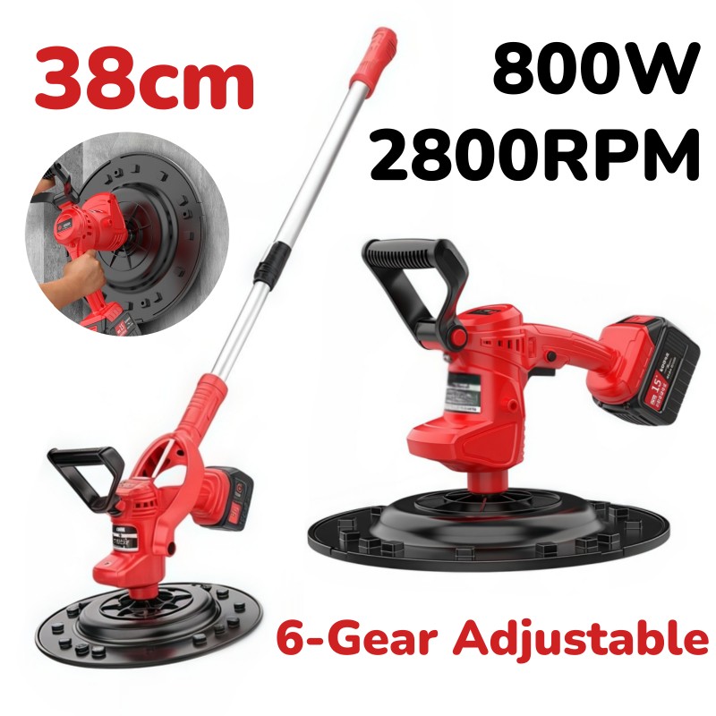 6-Gear 800W 38cm Cement Trowel Concrete Floor Electric Sander Trowel CalenderNew
