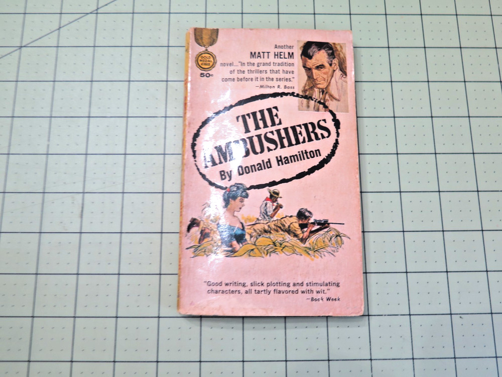 The Ambushers by Donald Hamilton   Matt Helm Adventure  1963 Gold Medal pb