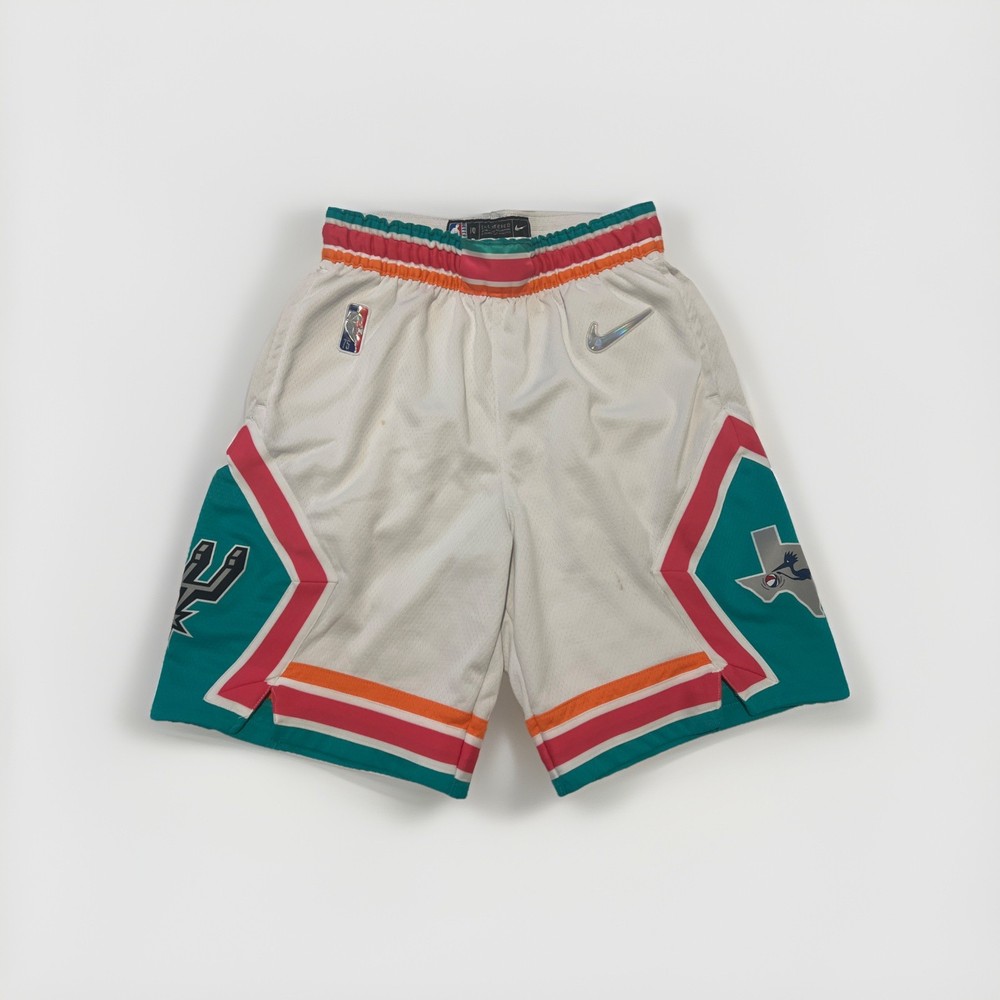 Nike San Antonio spurs nba 2022 city edition swingman shorts white fiesta S 30