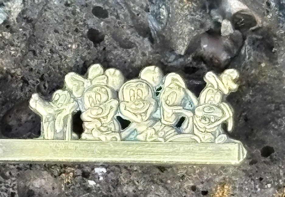 Disney Metal Keychain Mickey Minnie Pluto Donald Goofy Brass-Tone Vintage Style