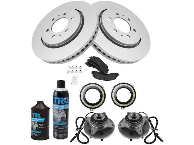 Front Brake Pad and Rotor and Wheel Hub Kit fits Expedition 2011-2014 4WD 62WHZZ