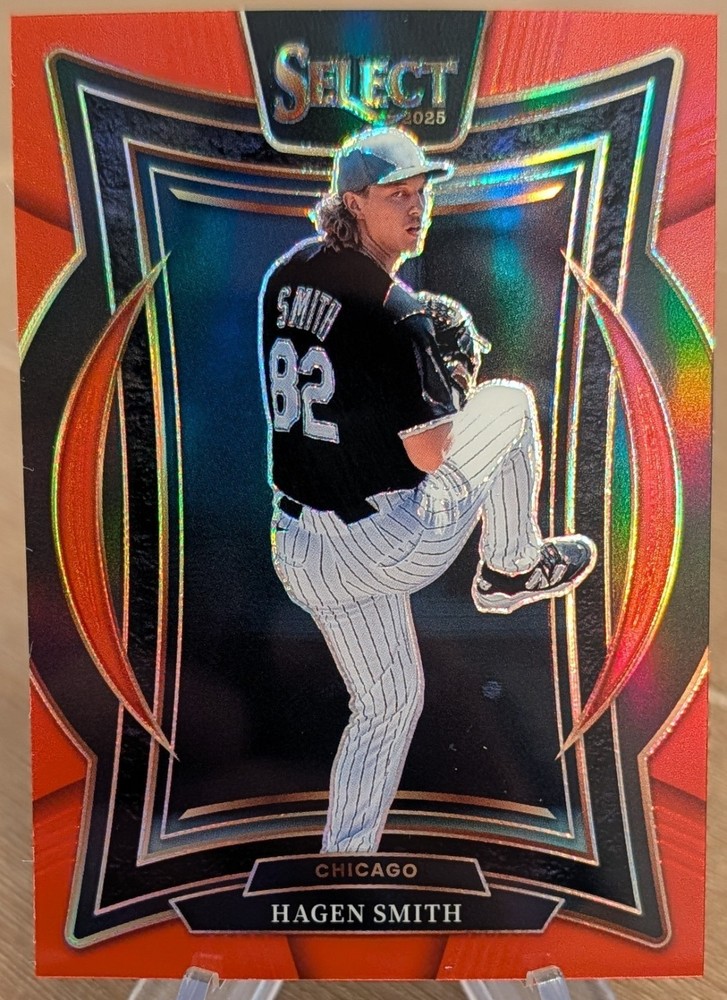 2025 Select Concourse Holo Red Prizm SP 114/149 Hagen Smith Chicago White Sox