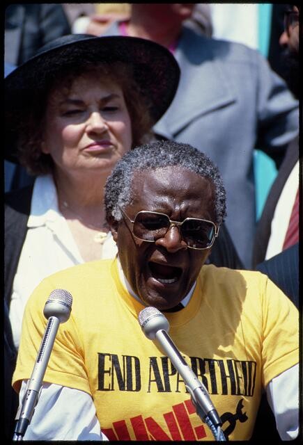 Photo:New York NY Desmond Tutu 1986 End Apartheid Speech