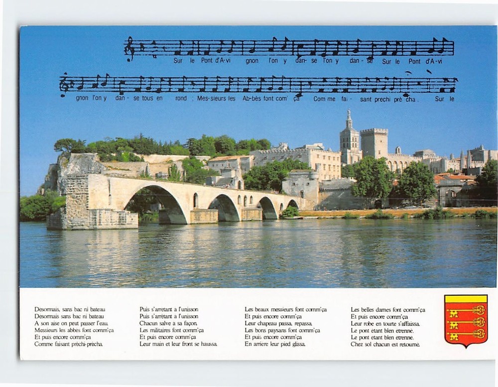 Postcard Pont Saint-Bénézet in Avignon France