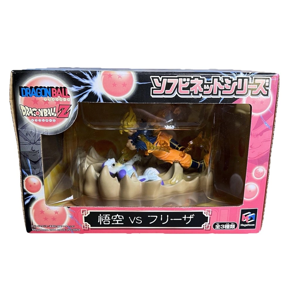 MegaHouse Dragon Ball Z Goku vs Frieza Soft Vinyl Diorama Statue 2004 US Seller
