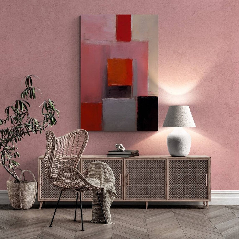 Red Pink Mark Rothko Wall Art Canvas Unframed Print Art
