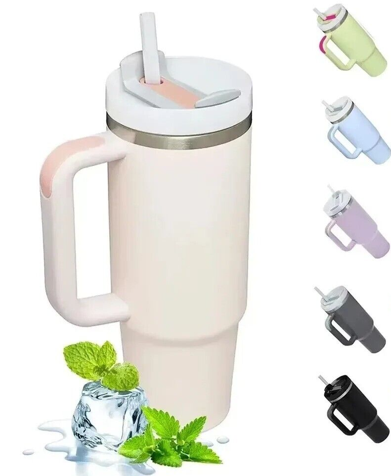 1200ML Insulated Stainless Steel Water Bottle with Handle and Straw