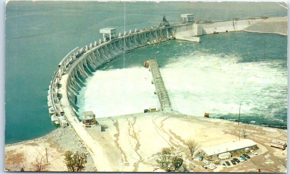 Aerial View of the Long Sault Control Dam, St. Lawrence Seaway & Power Project