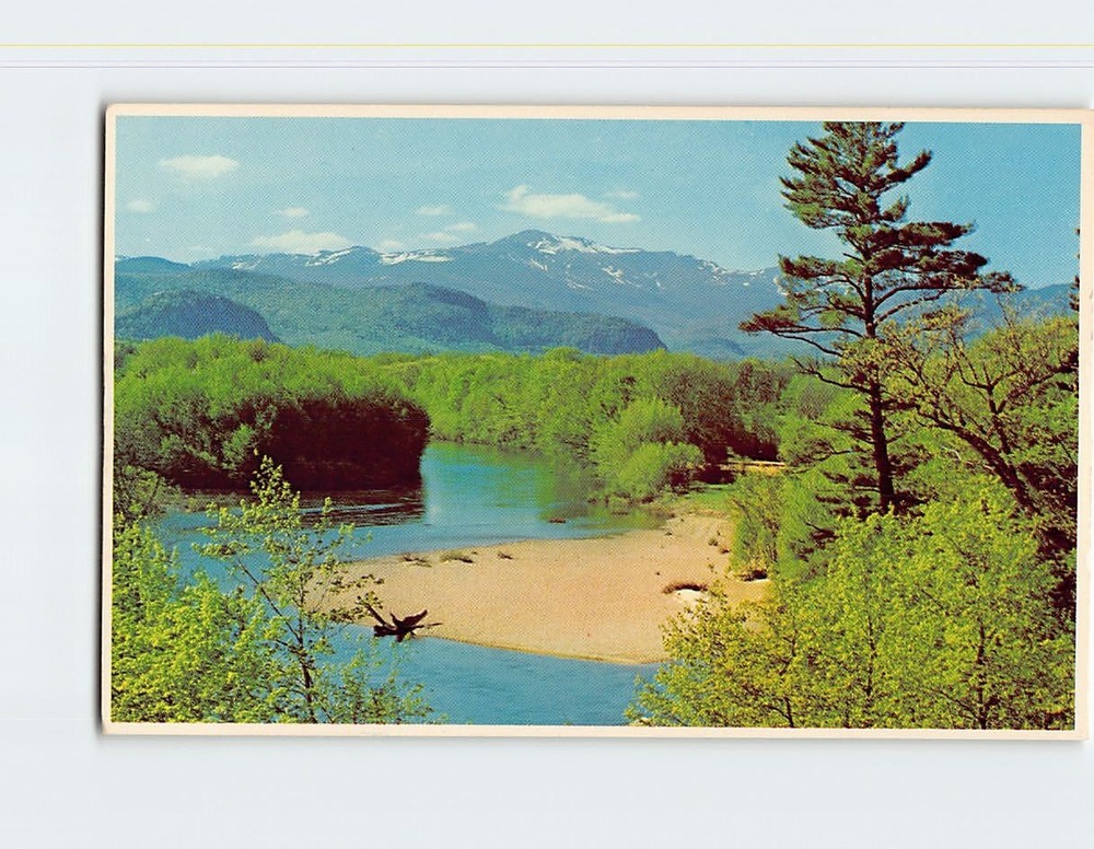 Postcard Mt. Washington from Saco River Conway New Hampshire USA