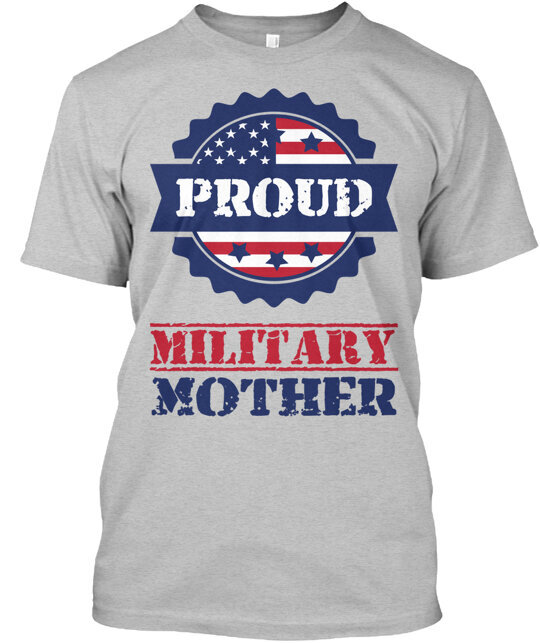 Proud Military Mother Military Mom T-Shirt Made in the USA Size S to 5XL