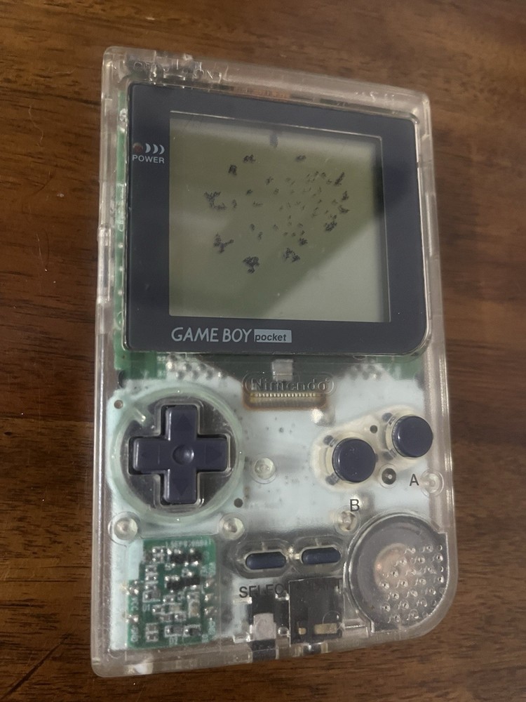 Nintendo Gameboy Pocket Transparent Clear - MGB-001 - Repair / Parts READ