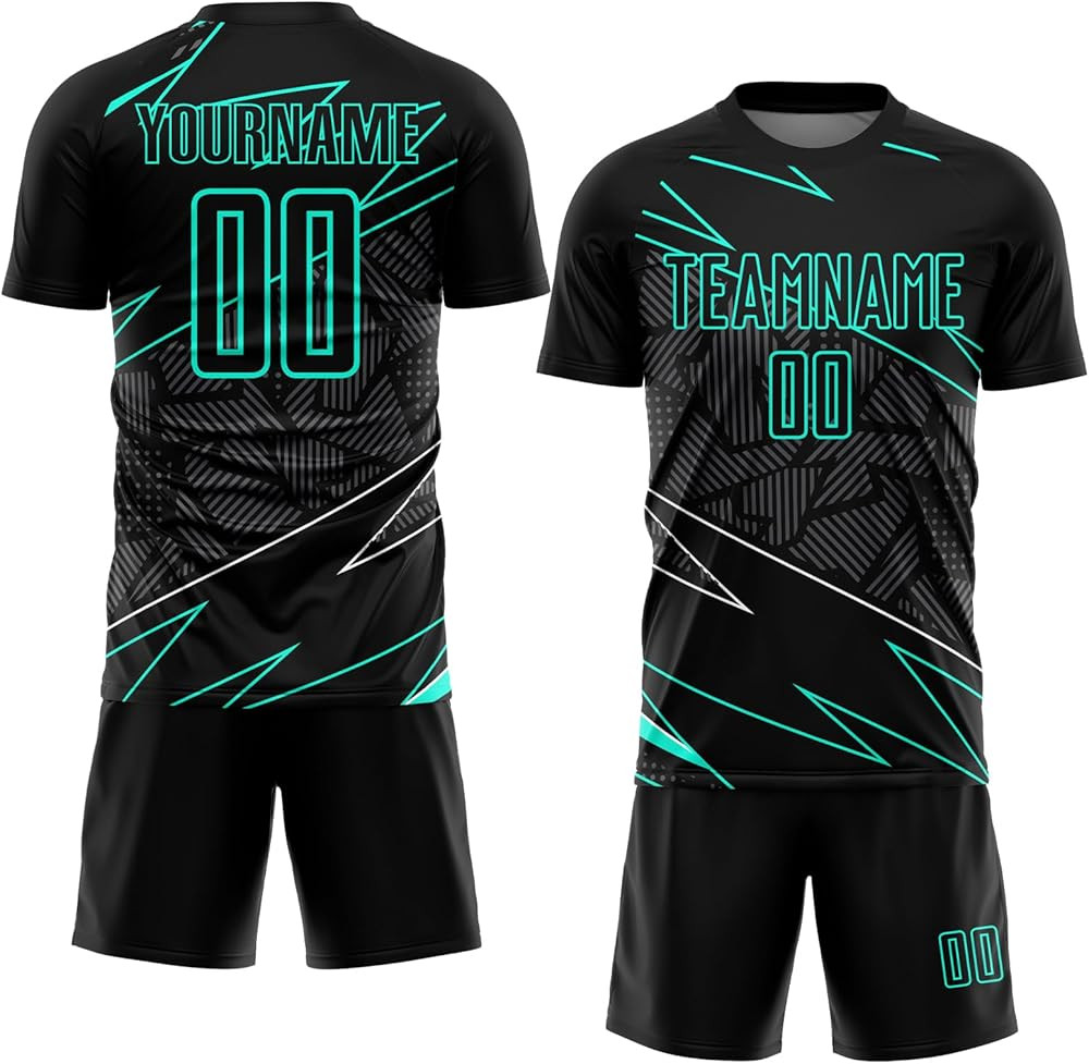 Custom Soccer Jersey Set for Men Women Youth with Personalized Shirts & Shorts
