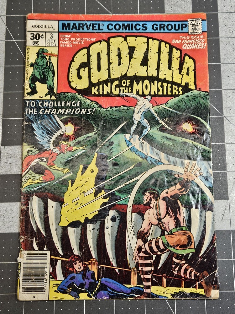 Godzilla King of the Monsters #3 Marvel Comics 1977 Hercules Black Widow SHIELD