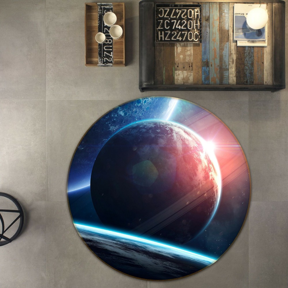 3D Blue Planet Earth NAO579 Game Rug Mat Elegant Photo Carpet Mat Fay