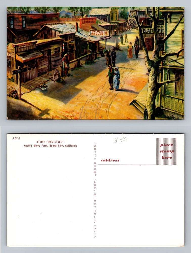 Buena Park, CA-California, Knott's Ghost Town Street View PC Vintage Postcard