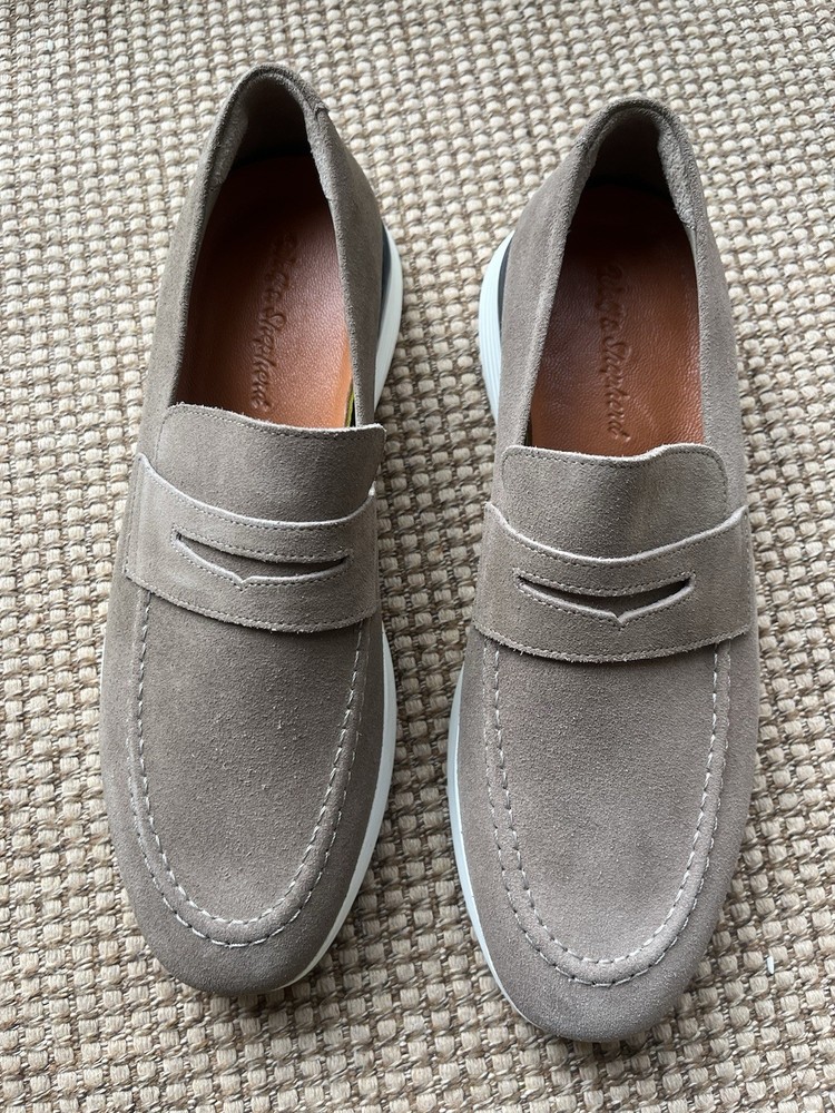 Wolf & Shepherd Crossover Tan Suede Nubuck Loafers. Size 10.5.