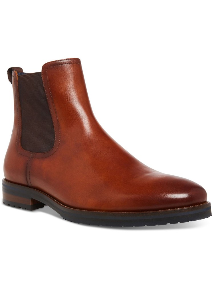 Steve Madden Mens Brown Sully Leather Chelsea Boot with Heel Pull-Tab Size 8.5 M