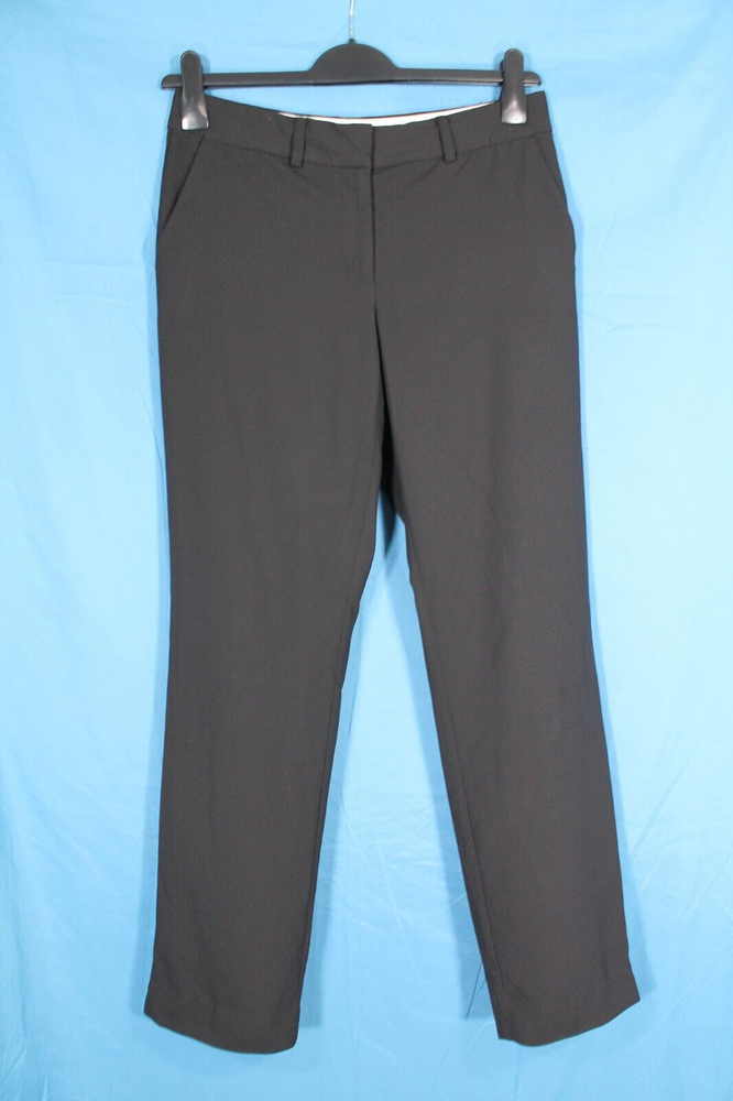 VICTORIA'S SECRET Black CREPE Mid-Rise STRAIGHT LEG Side Pockets DRESS PANTS 6