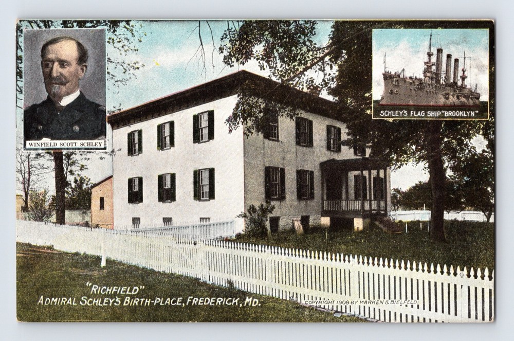 Postcard Maryland Frederick MD Richfield Mansion Schley House 1910s Unposted