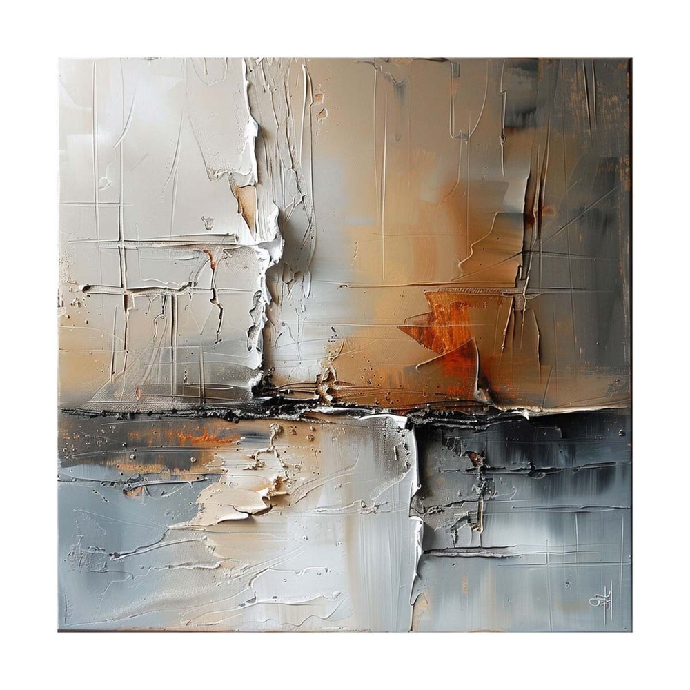 Hand Painted Abstract Painting Texture Acrylic Modern Art Oil Painting yellow