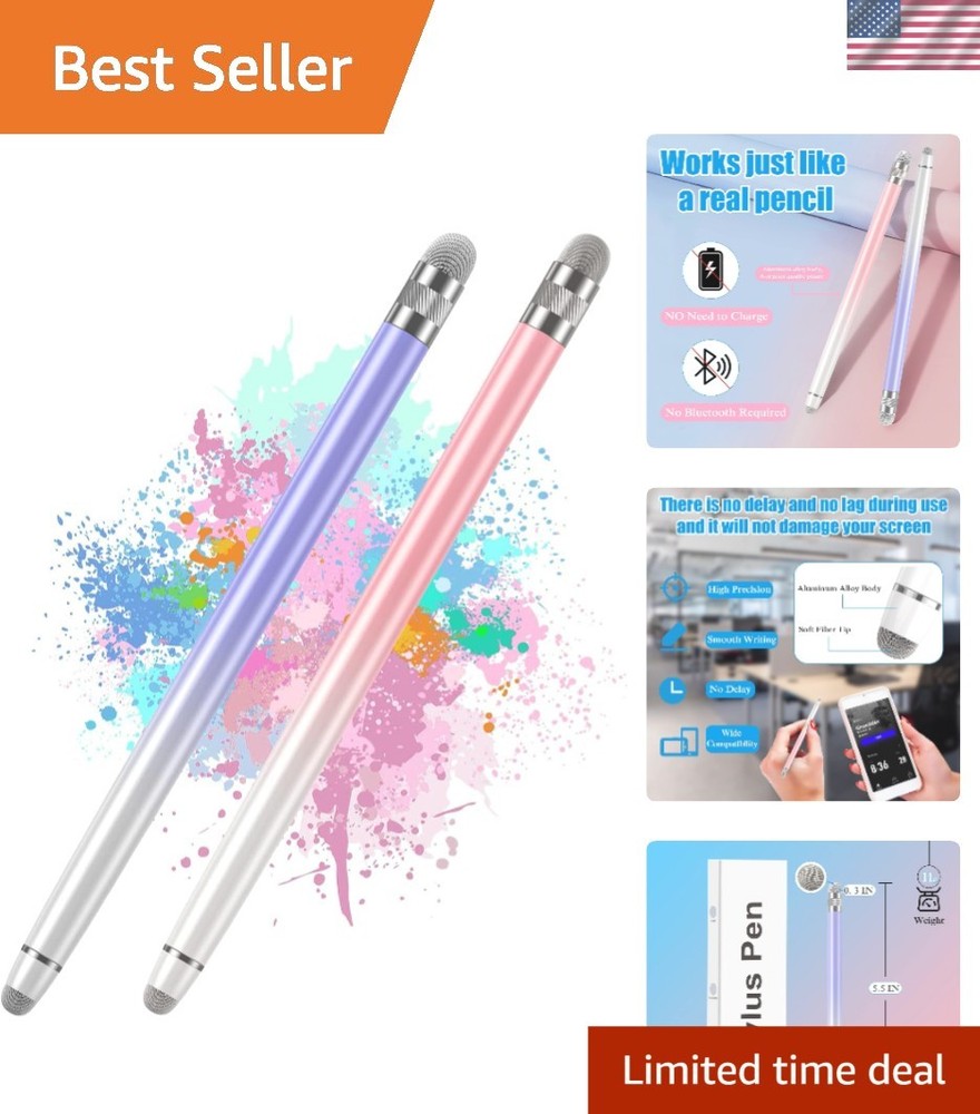 Dual-Tip Stylus Pen for iPad - Lightweight & Lag-Free Touch Screen Stylus