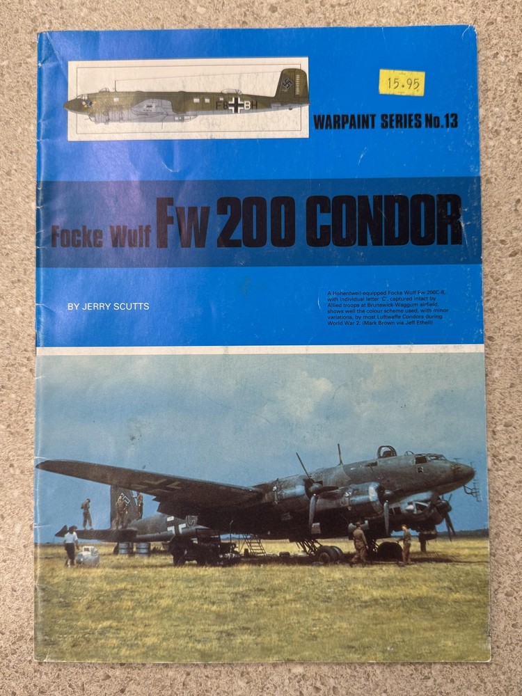 Focke Wulf Fw 200 Condor Jerry Scutts Warpaint Series 13 Blue PB WWII Aircraft