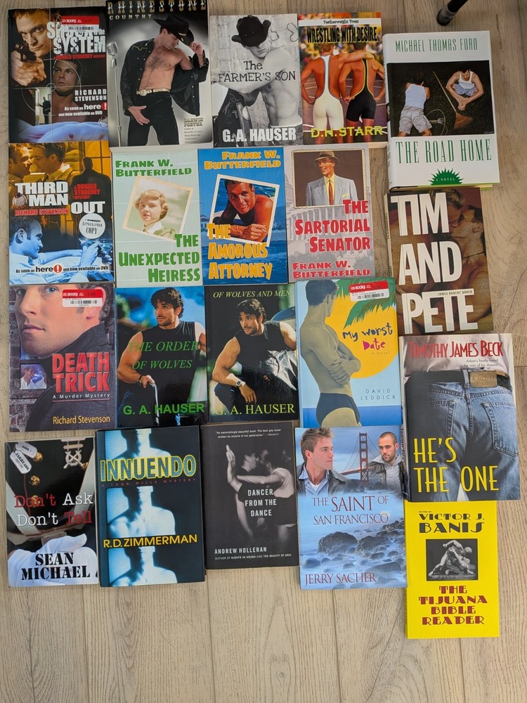 Gay Fiction 20 Book Lot: G.A. Hauser Strachey Butterfield  Very Good/Like New