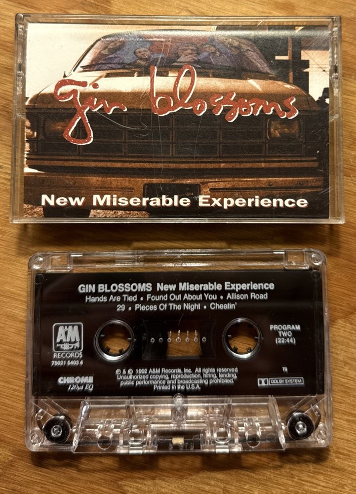 Gin Blossoms New Miserable Experience Cassette Tape 1992 A&M Records