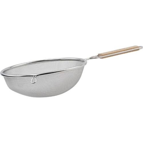 Strainer with Single Fine Mesh 8 Inch Diameter Medium Stainless Steel