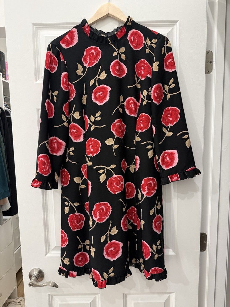 Kate Spade Hazy Rose Crepe A-Line Dress Sz 14 NWOT