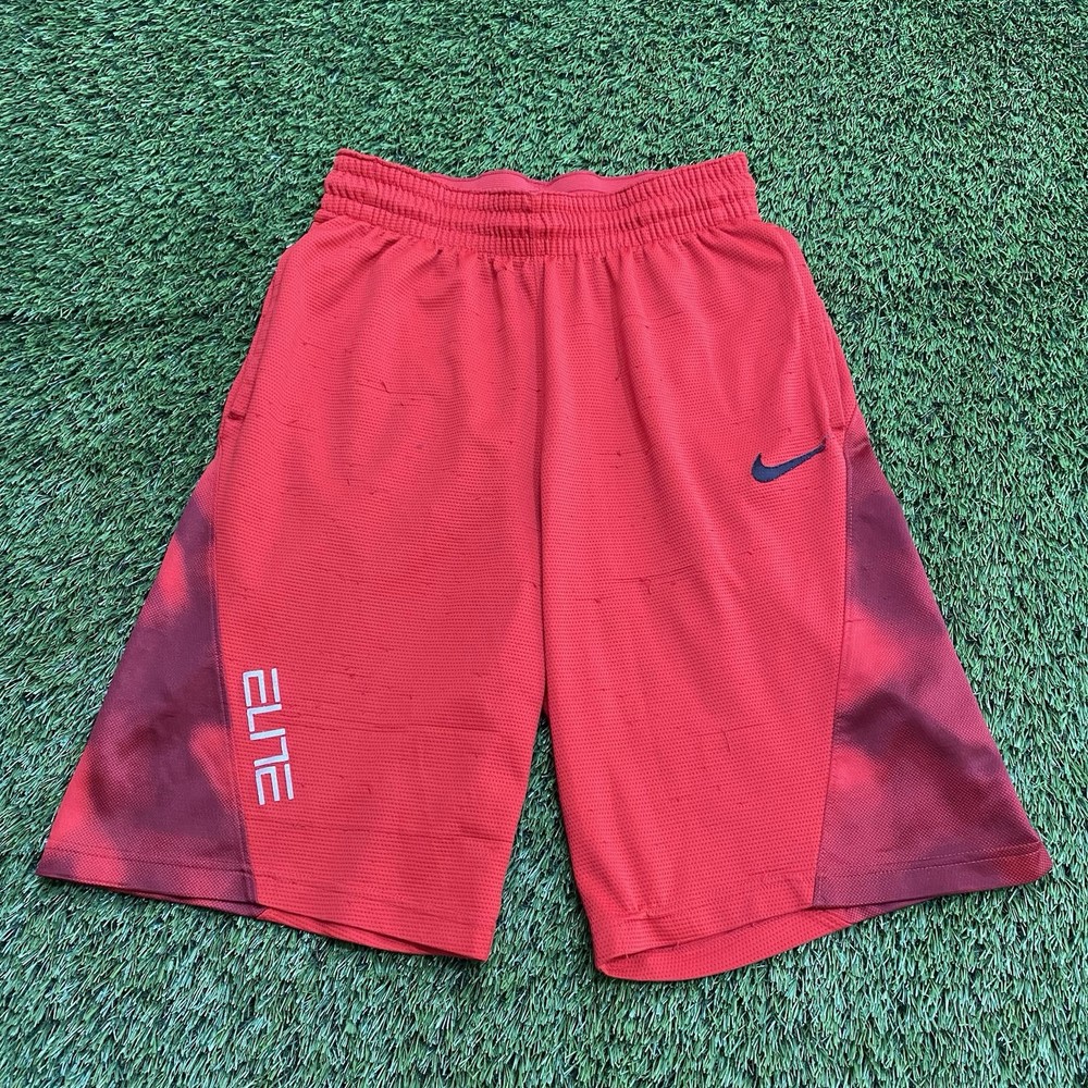 Nike Elite Posterize Dri-Fit Basketball Shorts Mens Small Red Fitness Gym AJ4217