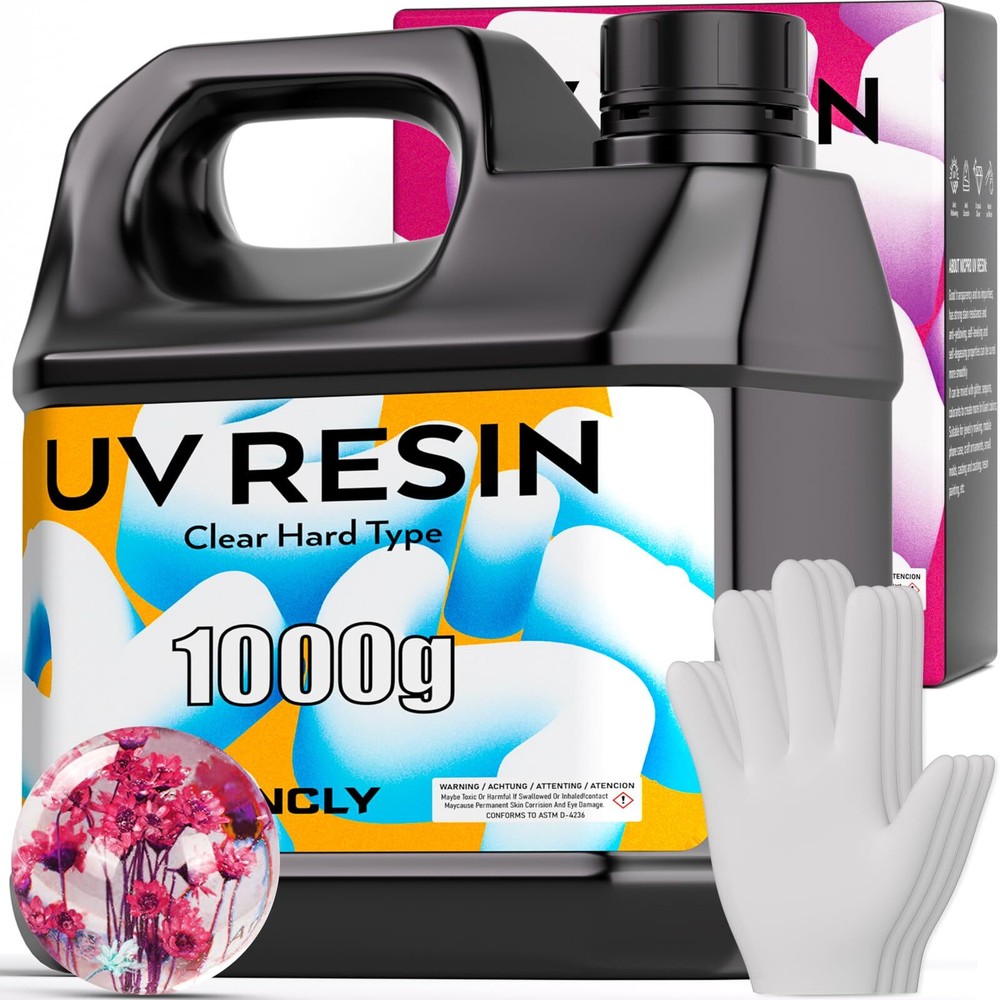 1000g Crystal Clear UV Resin for Jewelry Crafts DIY Art