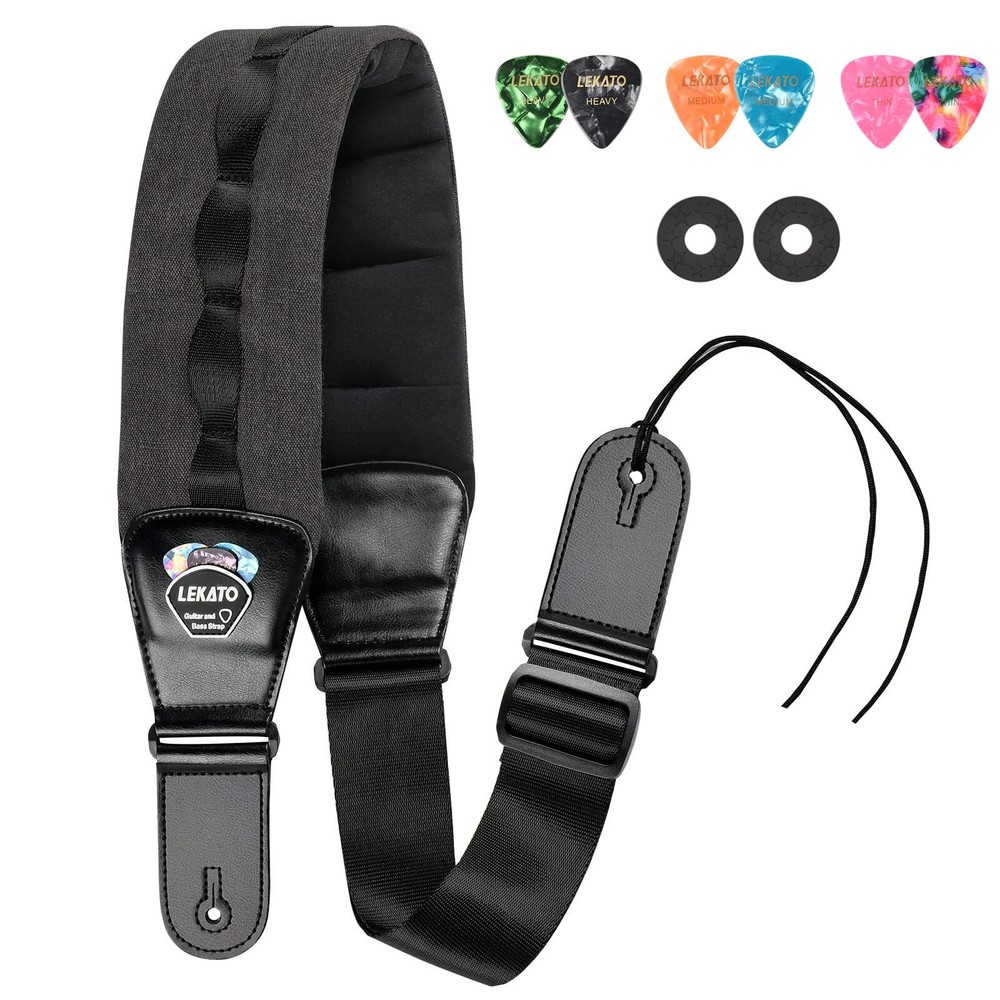 Bass Strap for Heavy Bass & Guitars with 3.5” Wide Bass Guitar Strap Padded T...