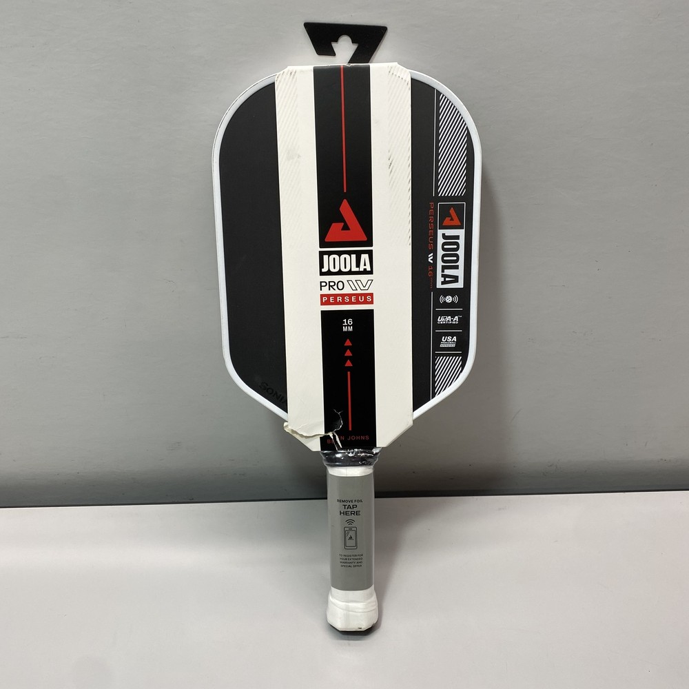 JOOLA Ben Johns Perseus Pro IV 16mm Pickleball Paddle in Black White