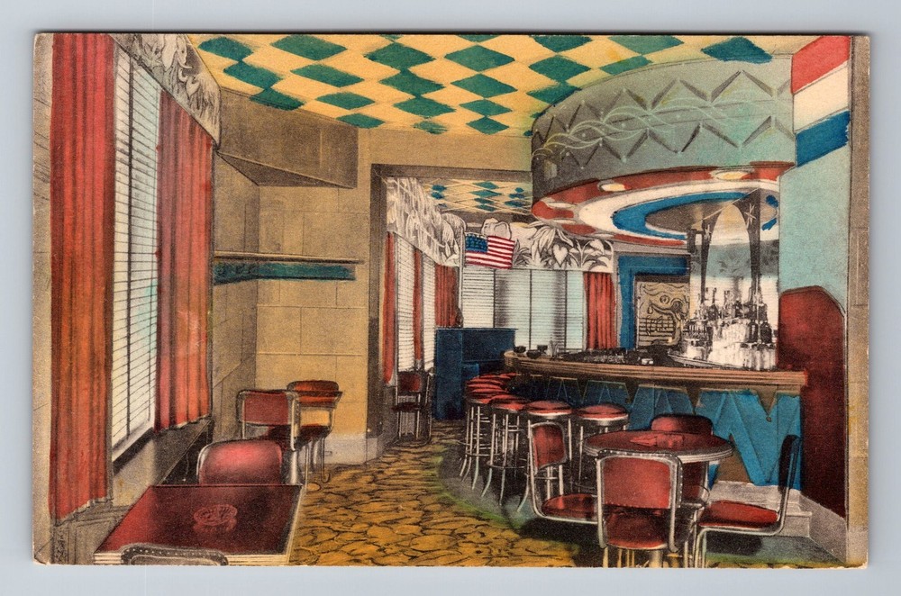 Plainfield NJ-New Jersey, Palm Terrace Of The Park Hotel, Vintage Postcard