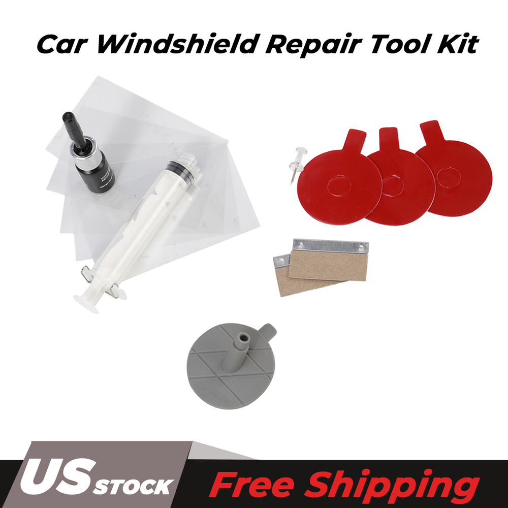 Windshield Repair Tool Set DIY Car Kit Wind Glass For Chip Crack Fix