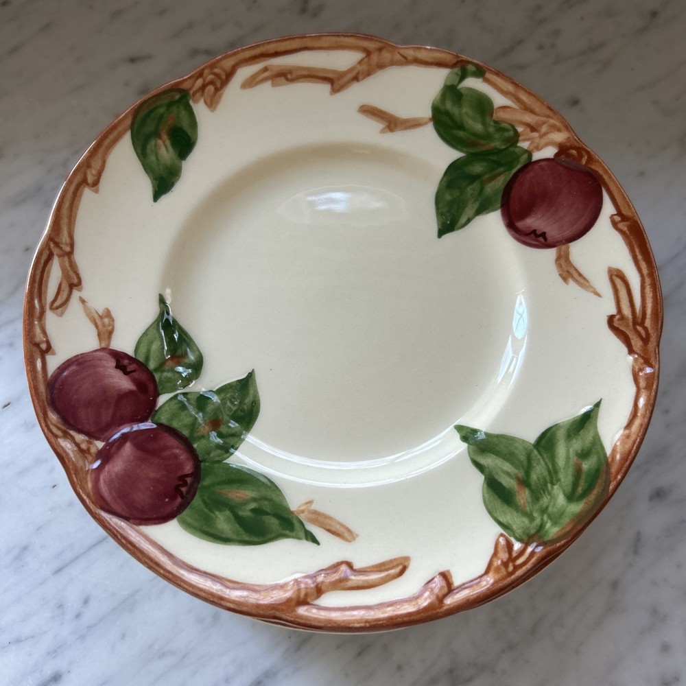 Set Of 6 Vintage Hand Painted Franciscan Apple Salad Plates 6.5”