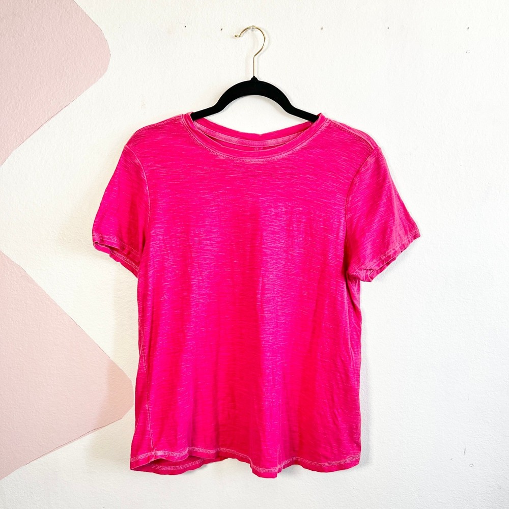 Anthropologie Pilcro Pink Knit Boxy Top Shirt Women's Medium Boho