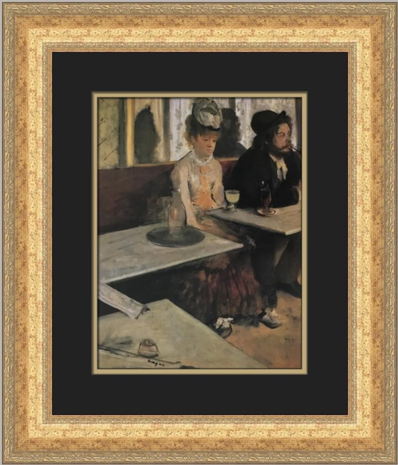 Edgar Degas The Absinthe Drinkers Custom Framed Print-image